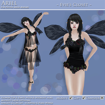 Second Life Marketplace - *EC* Ariel - Petites - Black